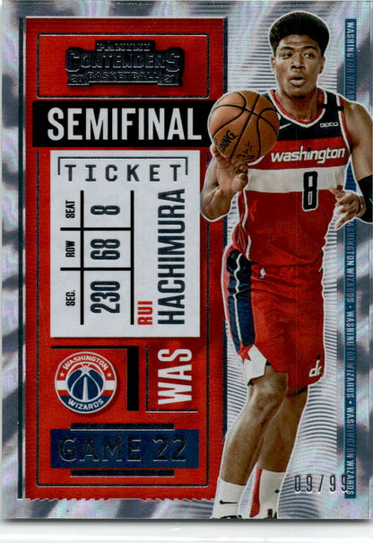 2020 Panini Contenders Semifinal #25 Rui Hachimura  09/99 Washington Wizards