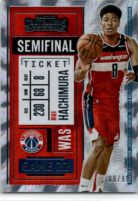 2020 Panini Contenders Semifinal #25 Rui Hachimura  09/99 Washington Wizards