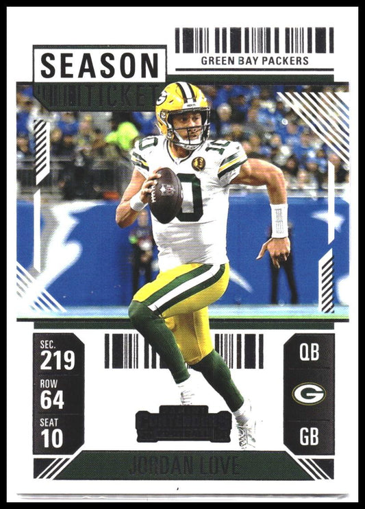 Jordan Love #37 2024 Panini Contenders Season Ticket Retail