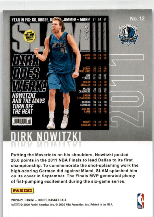 2020 Hoopsi WINTER FOIL Holo  #12 Dirk Nowitzk Dallas Mavericks