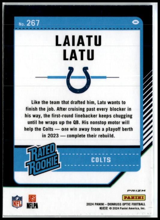 2024 Donruss Optic Stars #267 Laiatu Latu Indianapolis Colts
