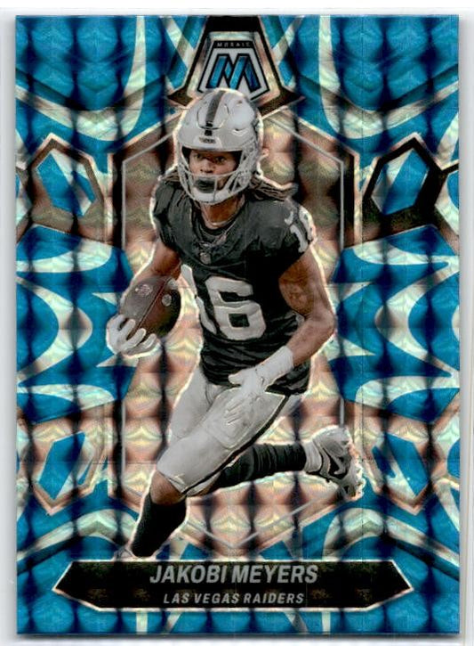 2024 Panini Mosaic Mosaic Reactive Blue #116 Jakobi Meyers Las Vegas Raiders