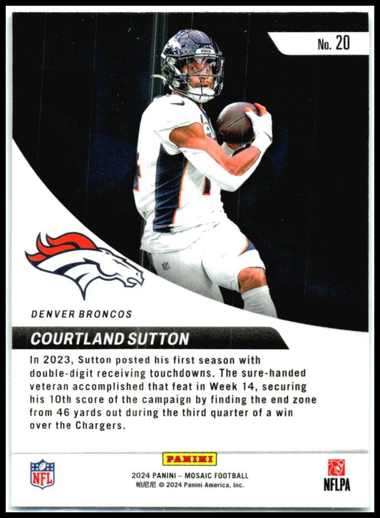 2024 Panini Mosaic Elevate #20 Courtland Sutton Denver Broncos