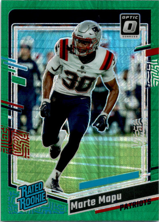 2023 Donruss Optic Green Hyper #275 Marte Mapu New England Patriots