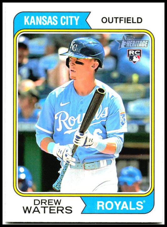 2023 Topps Heritage #96 Drew Waters Rookie Kansas City Royals