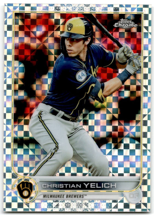 2022 Topps Chrome X-Factor Christian Yelich Milwaukee Brewers #210