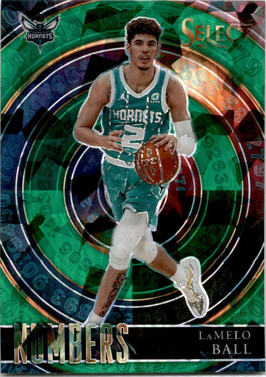 2020 Select Number Green Ice #1 LaMelo Ball Charlotte Hornets