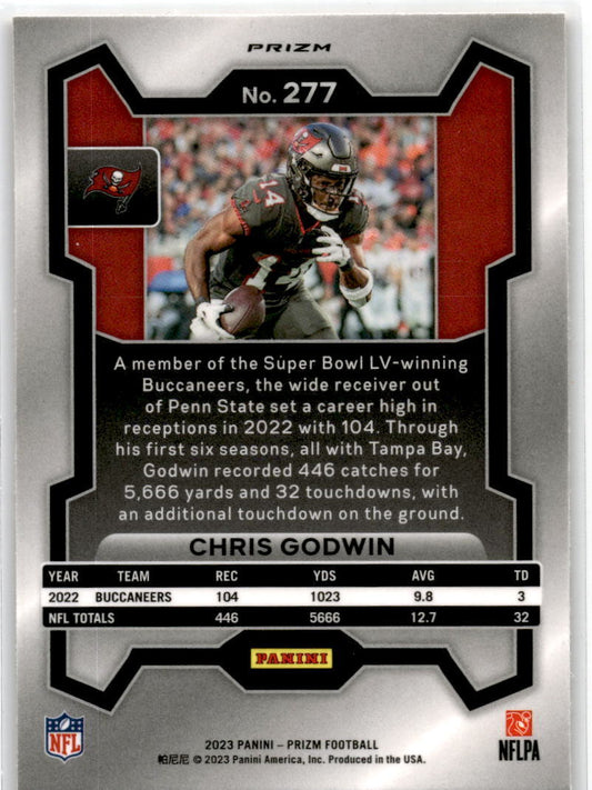 2023 Panini Prizm Orange Lazer #277 Chris Godwin Tampa Bay Buccaneers