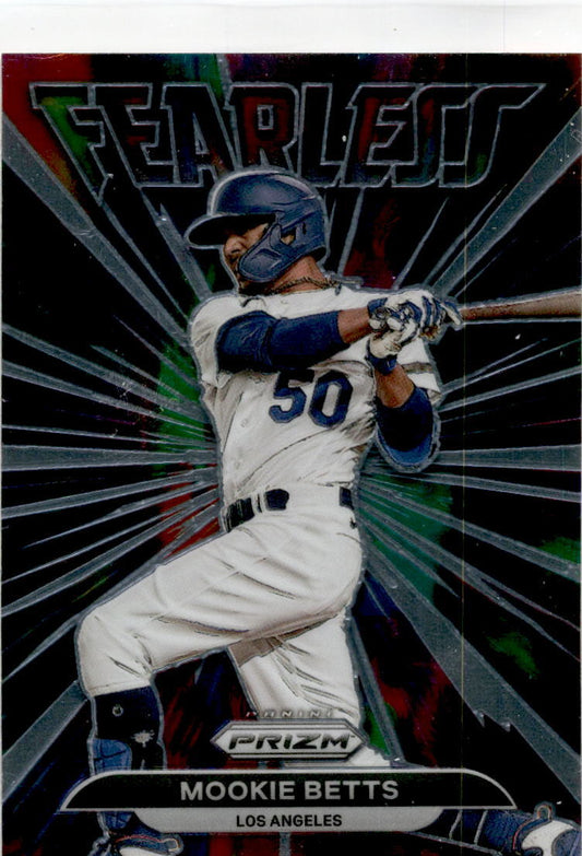 2022 Panini Prizm Fearless #FL-5 Mookie Betts Los Angeles Dodgers