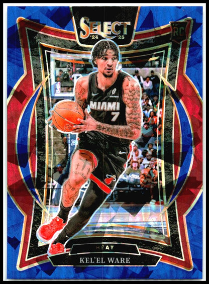 2024-25 Panini Select Blue Cracked Ice # Kel'el Ware Miami