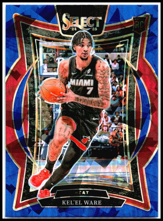 2024-25 Panini Select Blue Cracked Ice # Kel'el Ware Miami