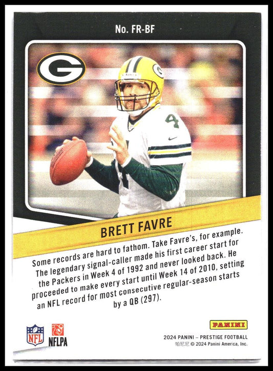 Brett Favre #FR-BF 2024 Panini Prestige For the Record