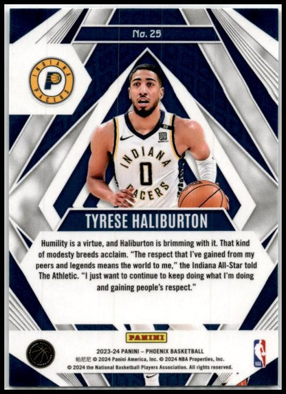 2023-24 Panini Phoenix Paragon #25 Tyrese Haliburton Indiana Pacers