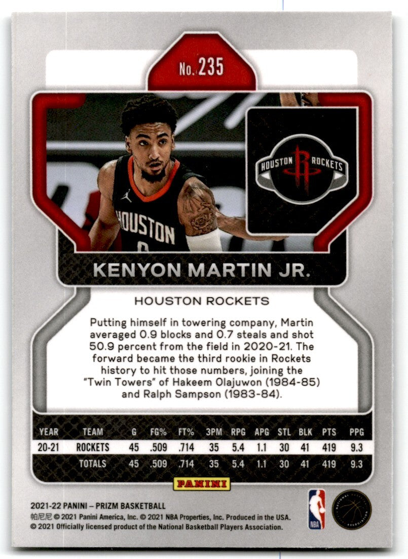 2021-22 Panini Prizm Kenyon Martin Jr. Houston Rockets #235