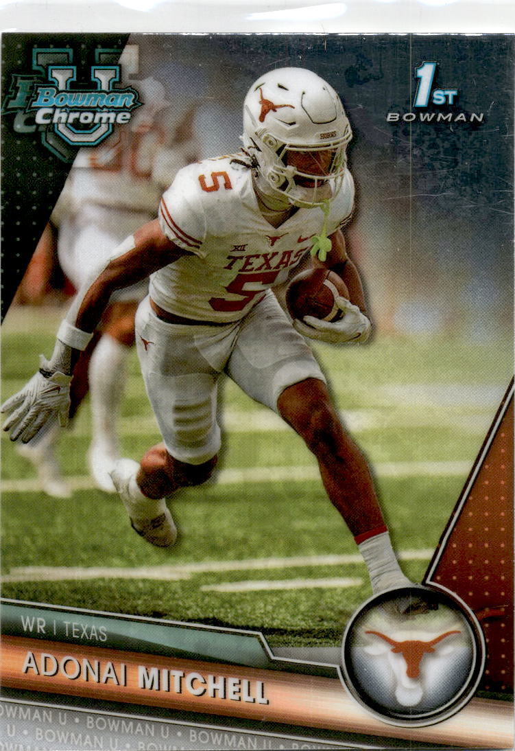 2023 Bowman University Chrome #10 Adonai Mitchell Texas Longhorns /Indianapolis