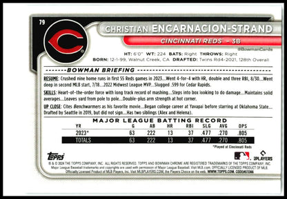 2024 Bowman Chrome Mojo Refractors #79 Christian Encarnacion-Strand Reds