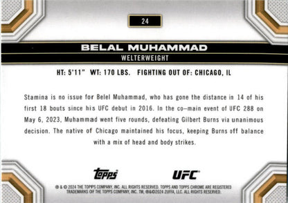 2024 Topps Chrome UFC X-Fractor #24 Belal Muhammad