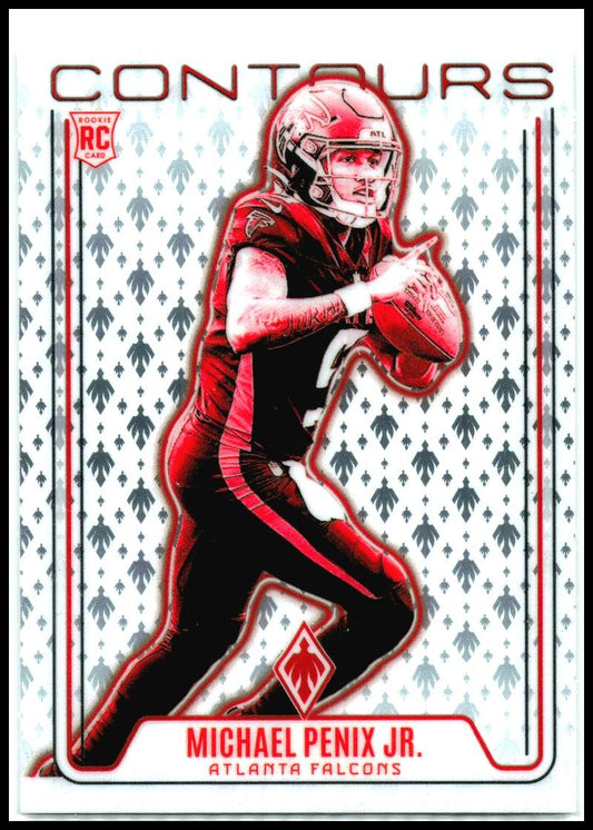 2024 Panini Phoenix Contours #CON-MPJ Michael Penix Jr. Atlanta Falcons