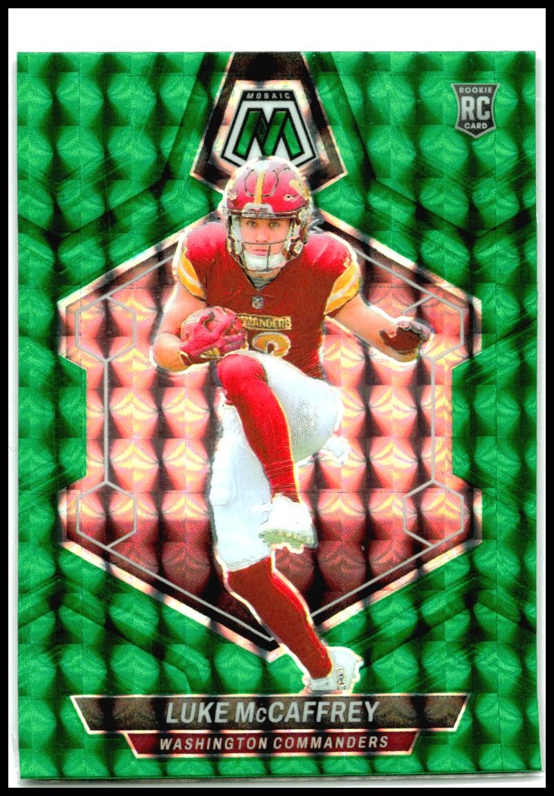 2024 Panini Mosaic Mosaic Green #376 Luke McCaffrey Washington Commanders