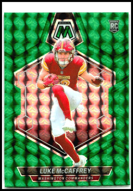 2024 Panini Mosaic Mosaic Green #376 Luke McCaffrey Washington Commanders
