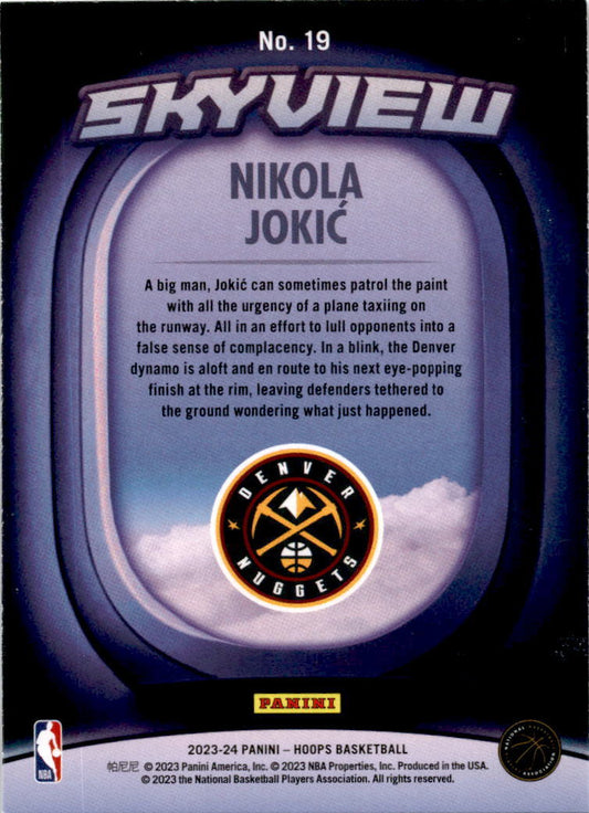 2023-24 Hoops Winter Skyview #19 Nikola Jokic Denver Nuggets