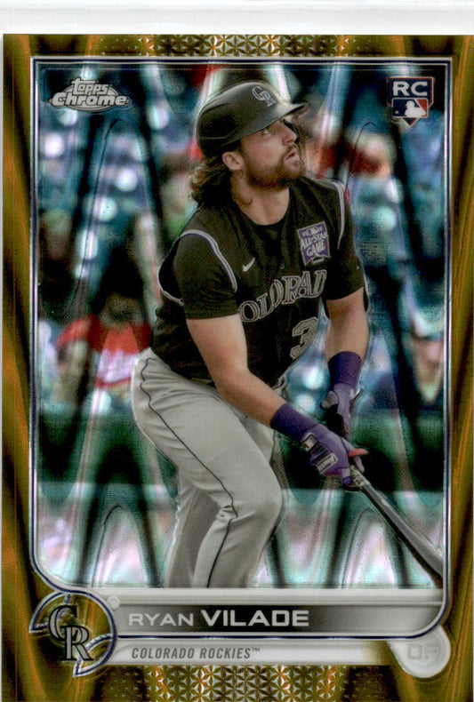 2022 Topps Gold RayWave #586 Ryan Vilade /50 Colorado Rockies