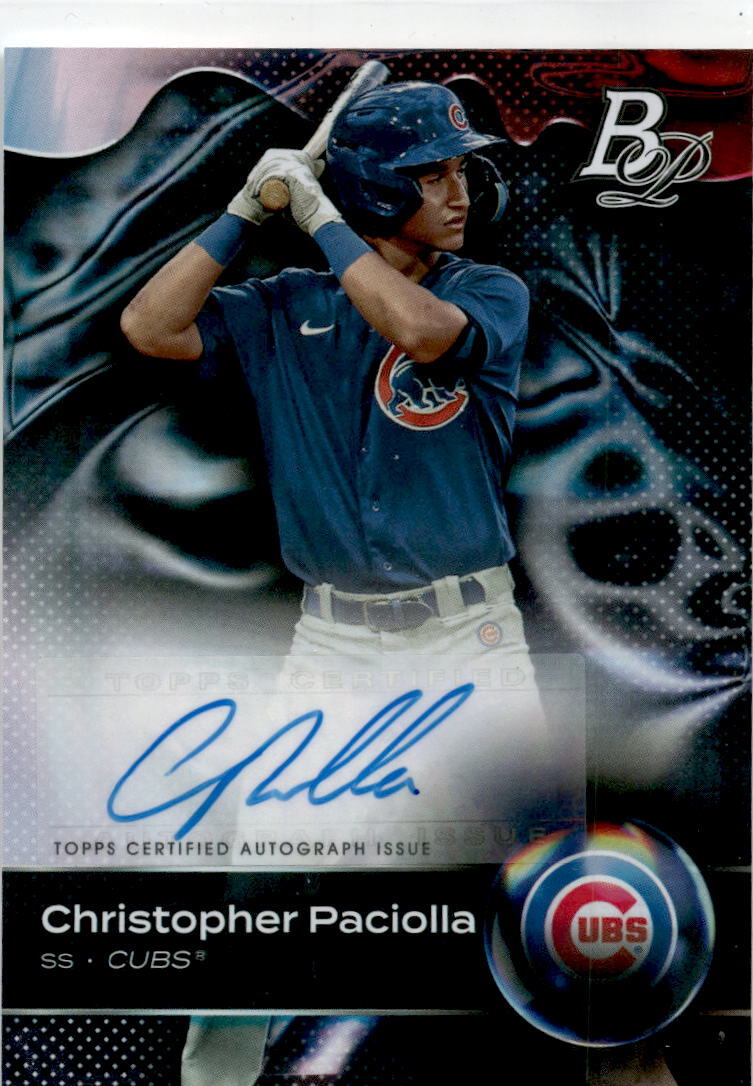 2023 Bowman Platinum #TOP-83 Christopher Paciolla Auto Chicago Cubs