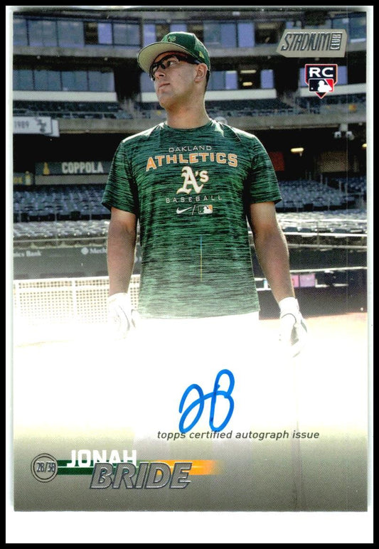 2023 Stadium Club Autographs #SCBA-JBD Jonah Bride Auto Oakland Athletics