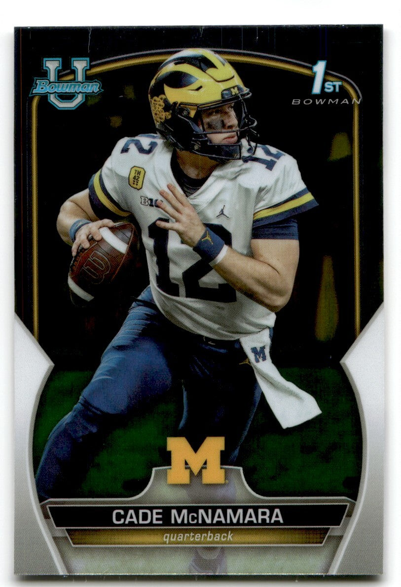 2022 bowman chrome university Cade McNamara Michigan Wolverines #99