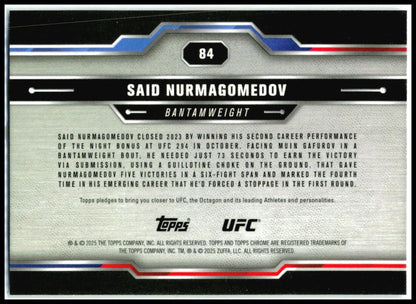 2025 Topps Chrome UFC Speckled Refractor /250 #84 Said Nurmagomedov