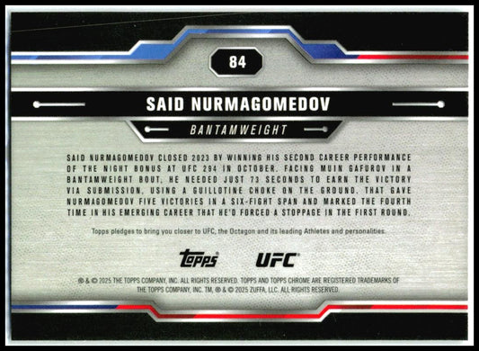2025 Topps Chrome UFC Speckled Refractor /250 #84 Said Nurmagomedov