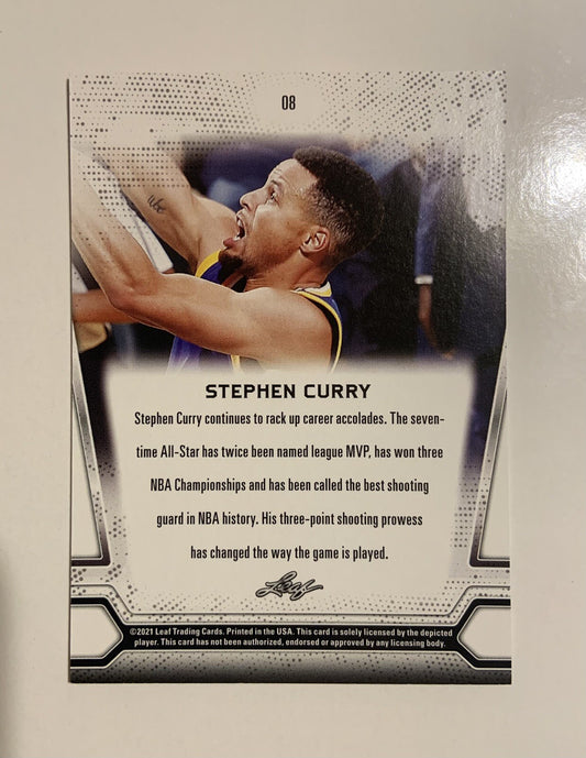 Stephen Curry 2021 Leaf #08 - Golden State Warriors 