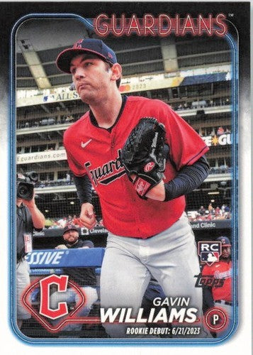 2024 Topps Update #US294 Gavin Williams Cleveland Guardians RC Rookie Debut