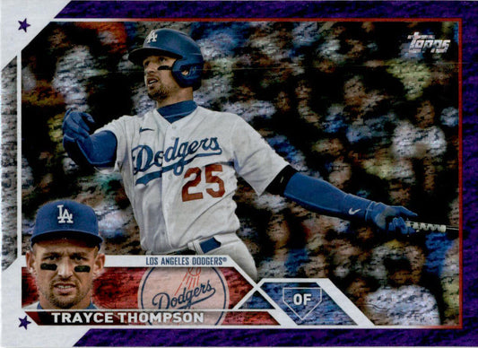 2023 Topps Purple Foilboard #343 Trayce Thompson /799 Los Angeles Dodgers