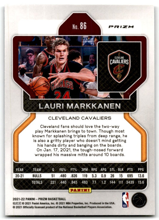2021-22 Panini Prizm Ice Prizm Lauri Markkanen Cleveland Cavaliers #86
