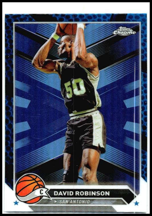 2023-24 Topps Chrome Blue Basketball #22 David Robinson San Antonio Spurs
