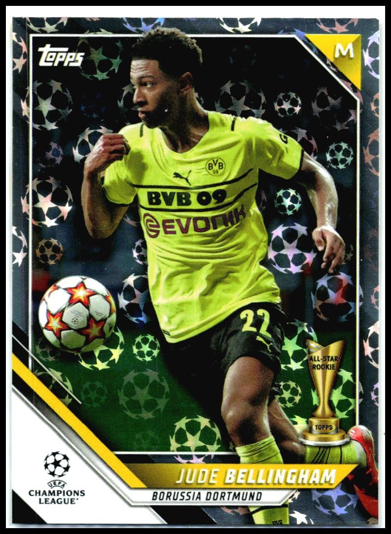 2021-22 Topps UEFA Vintage Merlin Refractor #14 Jude Bellingham Borussia