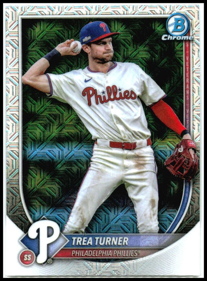 2025 Bowman Chrome Mojo Refractor #65 Trea Turner Philadelphia Phillies