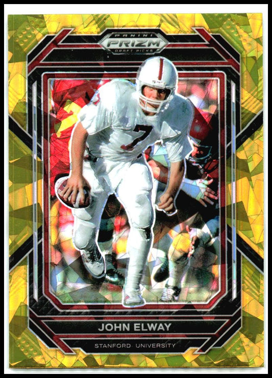 2023 Panini Prizm Draft Picks Gold Ice #56 John Elway Stanford Cardinal