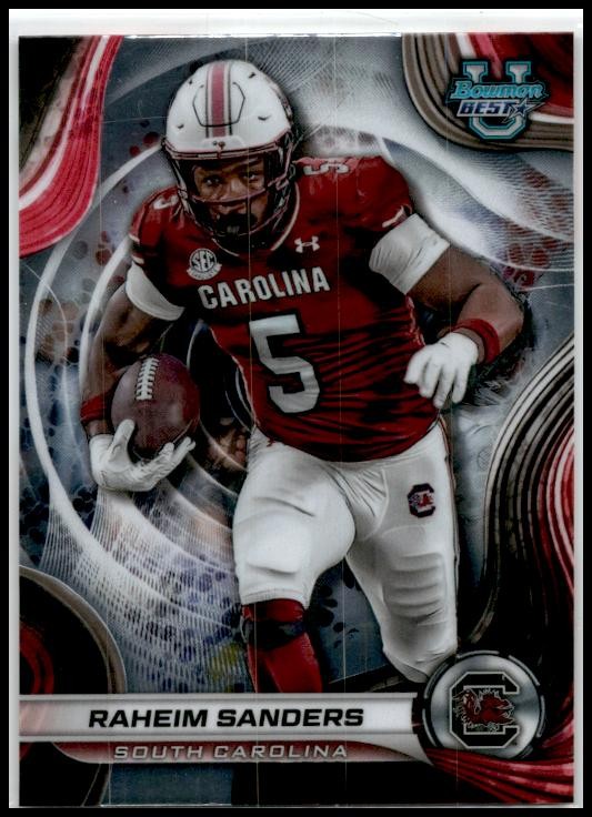 2024 Bowman University Best #81 Raheim Sanders South Carolina Gamecocks