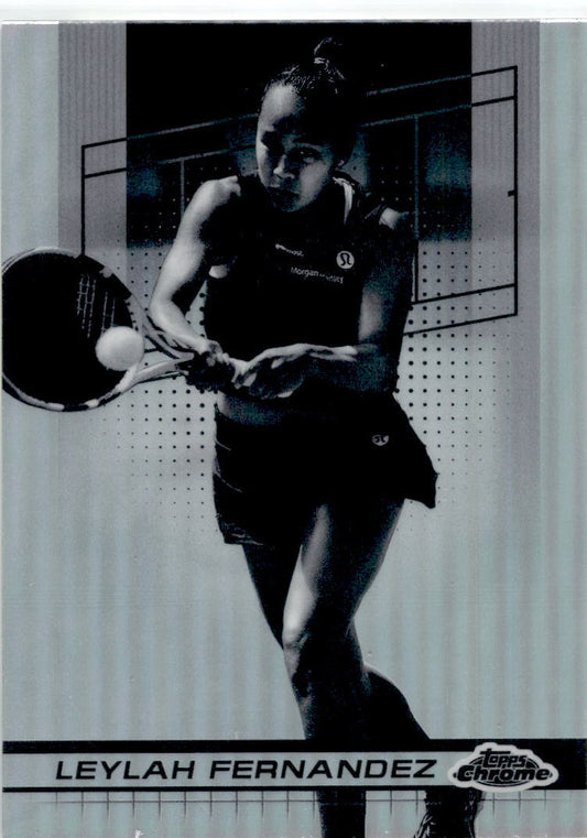 2024 Topps Chrome Tennis Negative Refractor #123 Leylah Fernandez