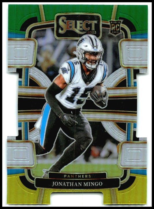 2023 Select Green and Yellow Prizms Die Cuts #16 Jonathan Mingo Rookie Panthers