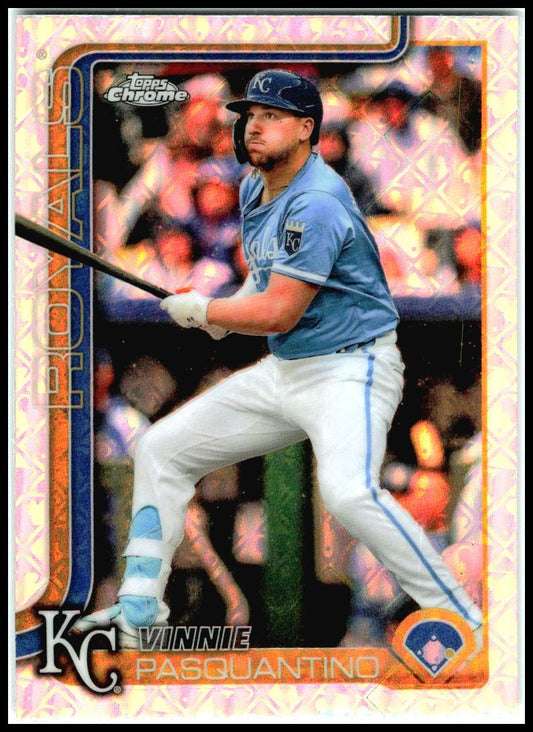 2025 Topps Chrome Logofractor #165 Vinnie Pasquantino Kansas City Royals