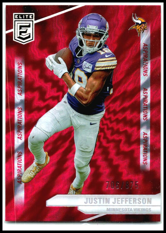 2024 Donruss Elite Status Explosion #62 Justin Jefferson #/875 Minnesota Vikings