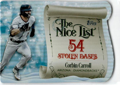 2024 Topps Holiday Making the Nice List #MNL-11 Corbin Carroll Diamondbacks
