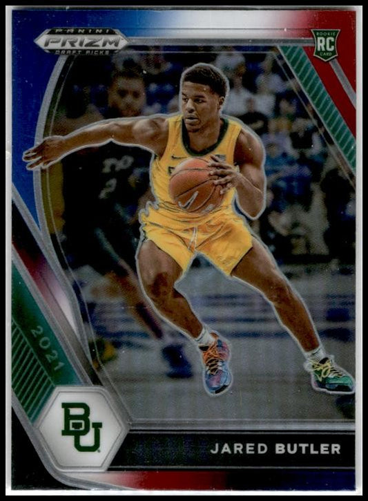 2021 Panini Prizm Draft Picks Red White Blue #30 Jared Butler Baylor Bears