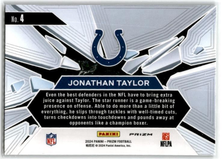 2024 Panini Prizm Prizm Break Green Prizm #4 Jonathan Taylor Indianapolis Colts