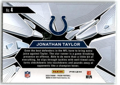 2024 Panini Prizm Prizm Break Green Prizm #4 Jonathan Taylor Indianapolis Colts