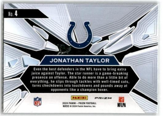 2024 Panini Prizm Prizm Break Green Prizm #4 Jonathan Taylor Indianapolis Colts