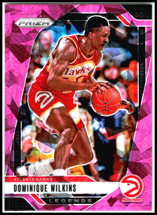 2024-25 Panini Prizm Prizms Pink Ice #282 Dominique Wilkins Atlanta Hawks